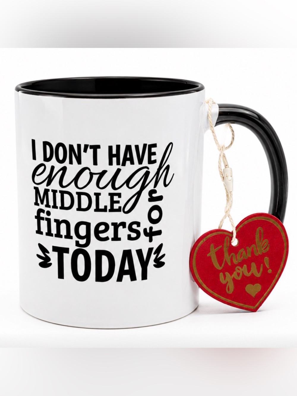Funny "Enough Middle Fingers" Mug - NWT